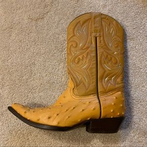 Mustard Point-Toed Cowboy Boots